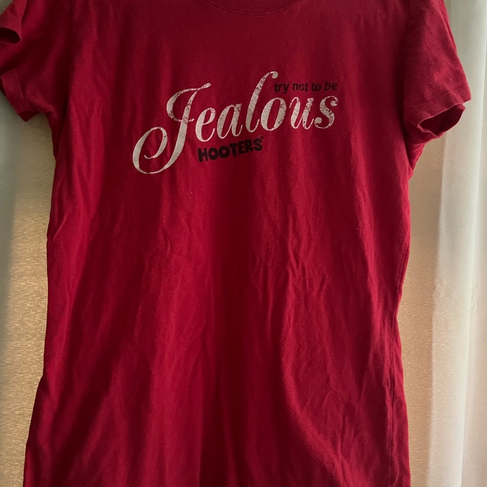 Hooters Red 'Jealous' Short Sleeve Tee